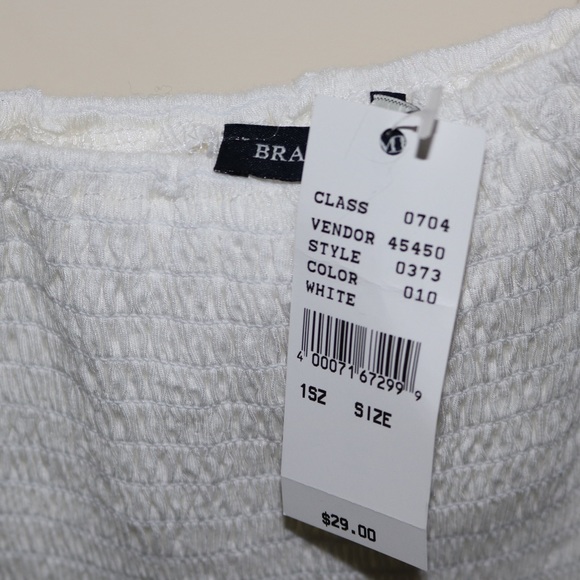 White ruched off the shoulder top - Picture 2 of 2